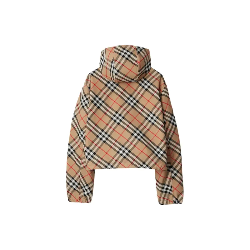 Burberry Cropped Reversible Check Jacket-2