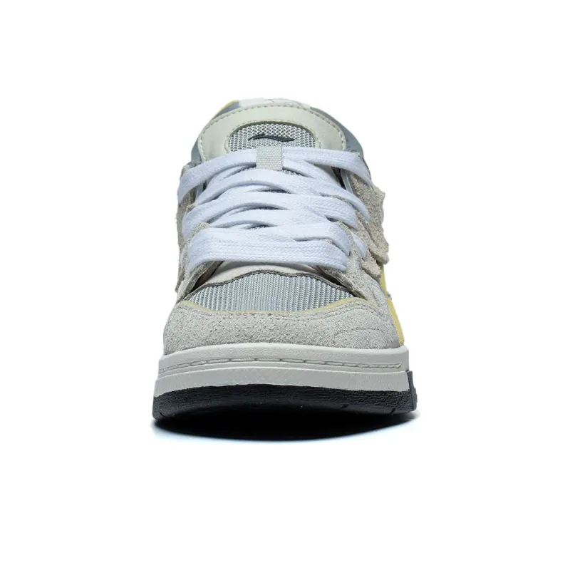LiNing Wave Pro Non slip Lightweight Low Top Skateboard Shoes Women's White Gray-4