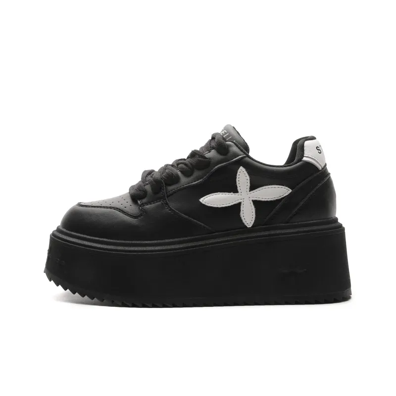 STELLA WEISZ Skateboard Shoes Women's Low Top White/Yellow Brown/Black-7
