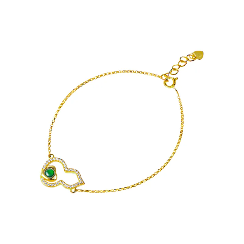 Princess Cui High Ice Jade Wealth Jade Gourd Bracelet Women's-2