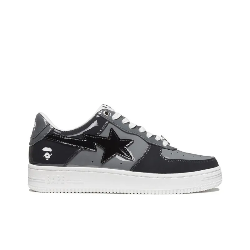 BAPE A BATHING APE Bape Sta Low Black Grey-1