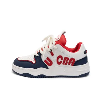 Seattle Palm Anti Slip Wear Resistant Low Top Skateboard Shoes Unisex White Blue Red