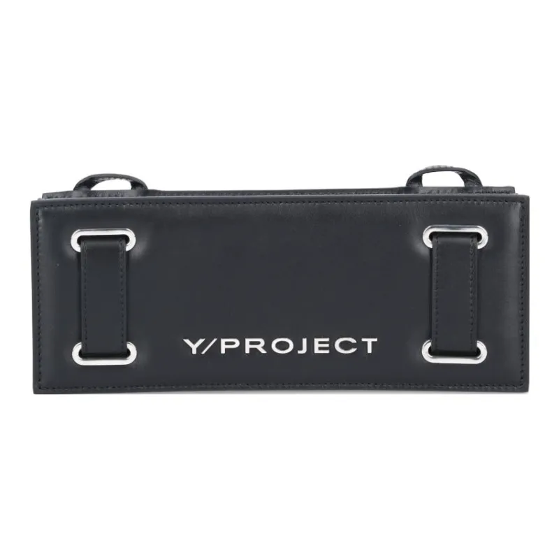 YProject Cow Leather Handbag Shoulder Bag Mini Women's Black-0