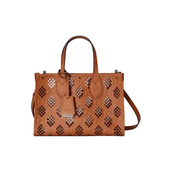 GUCCI Ophidia Leather Tote Bag Shopping Bag Handbag Small Size Women's Light Brown