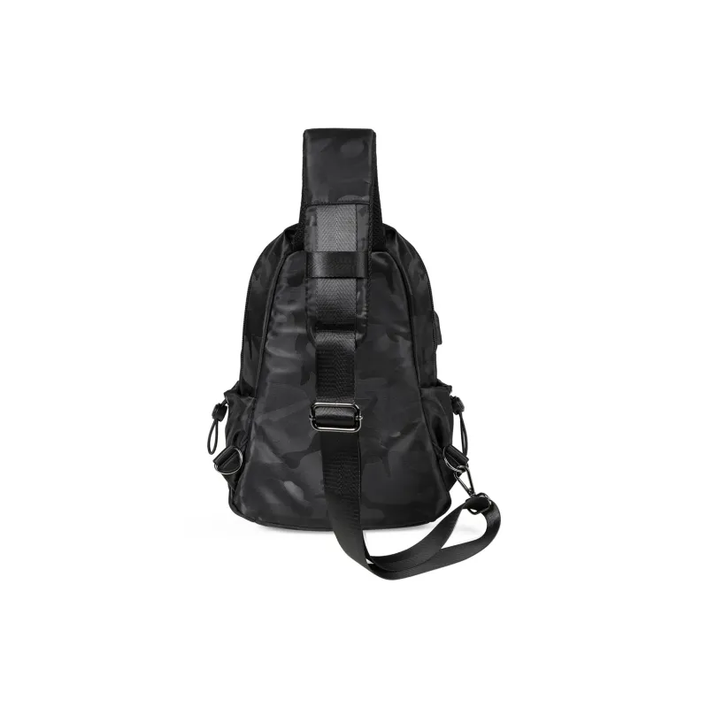 L'ALPINA Oxford Backpack Sling Bag Shoulder Bag Crossbody Bag Regular Men's Black/Camouflage-8