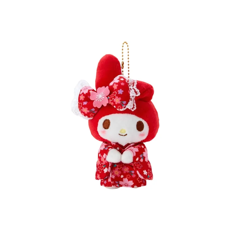 Sanrio My Melody Cherry Blossom Kimono Collection Dolls Plush Pendant 16cm High-0