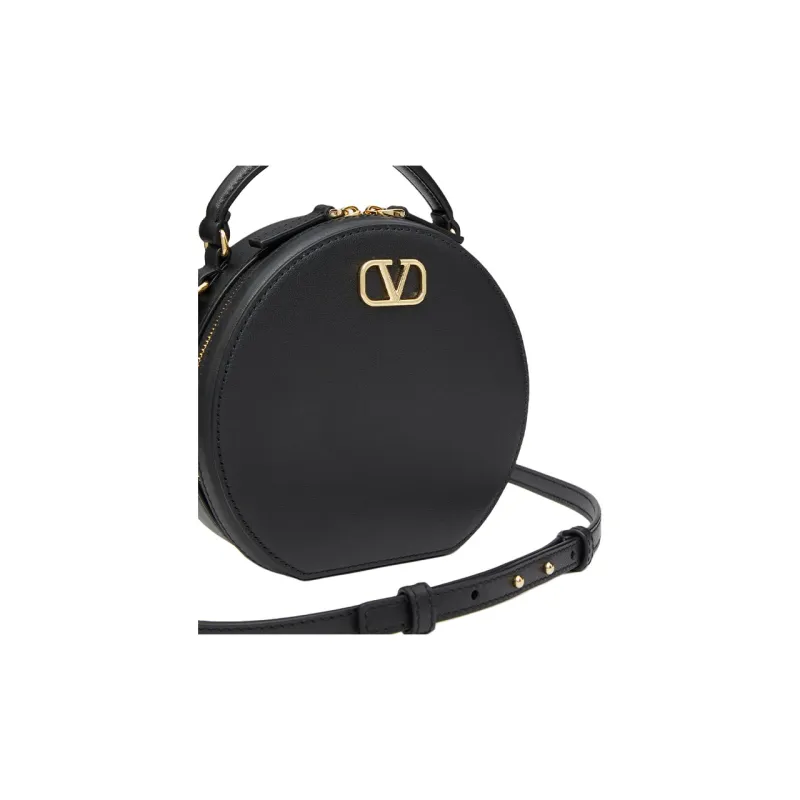 Valentino Vlogo Calfskin Handbag, Shoulder Bag, Crossbody Bag Mini Women's Black-5