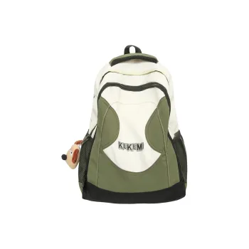 FAMAN Nylon Fabric Backpack Women's Black/Pink/Blue/Yellow/White