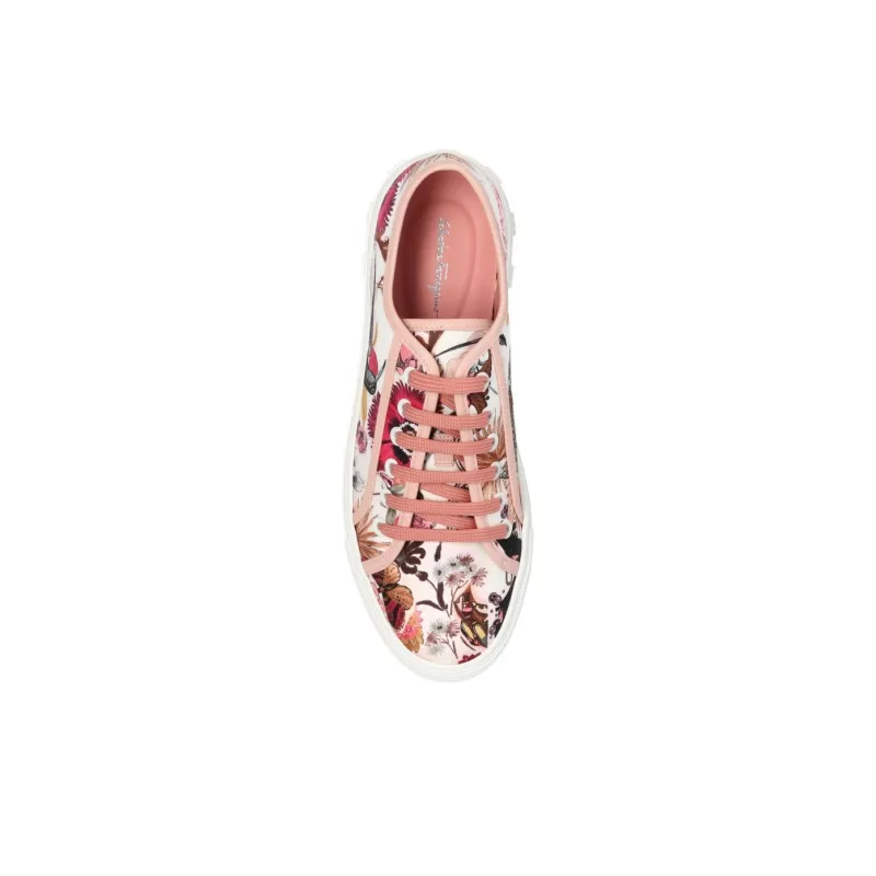 FERRAGAMO Low Top Stylish Skateboarding Shoes Women's Pink-4