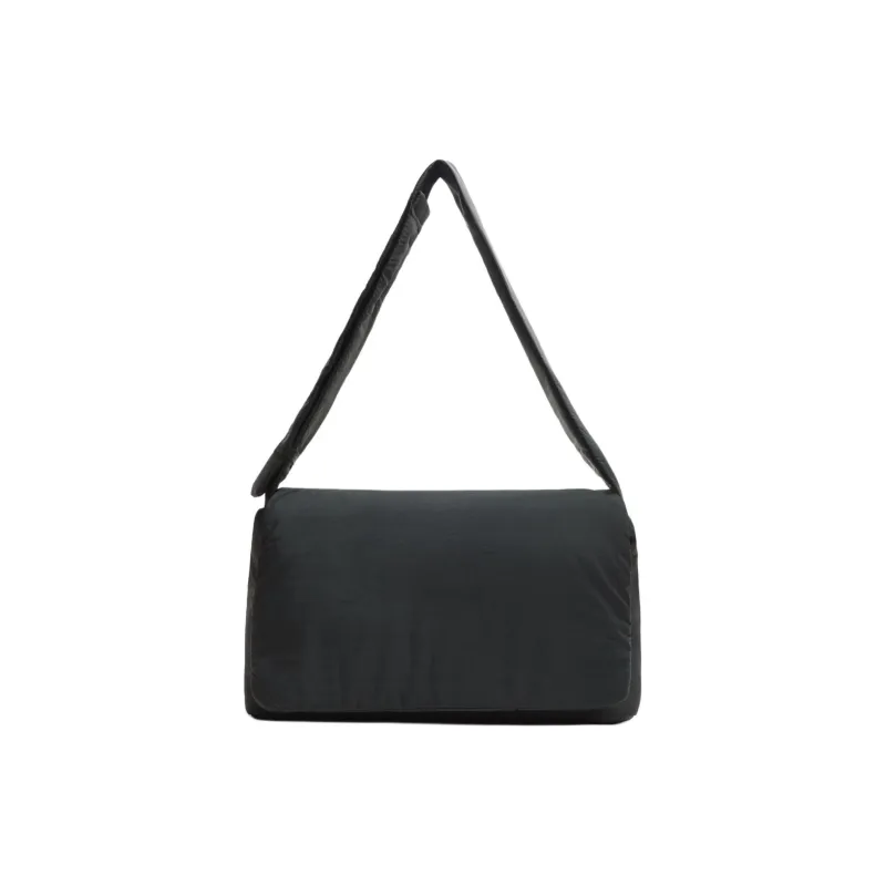 ZARA Nylon Shoulder Bag Crossbody Bag Extra Large Men's Coal Gray-0