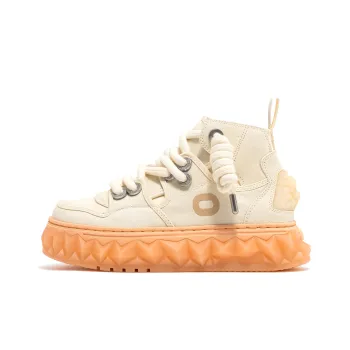 OETZI Ice Man Oz Warm Height Increasing Slip Resistant High Top Skateboard Shoes Unisex Beige Yellow