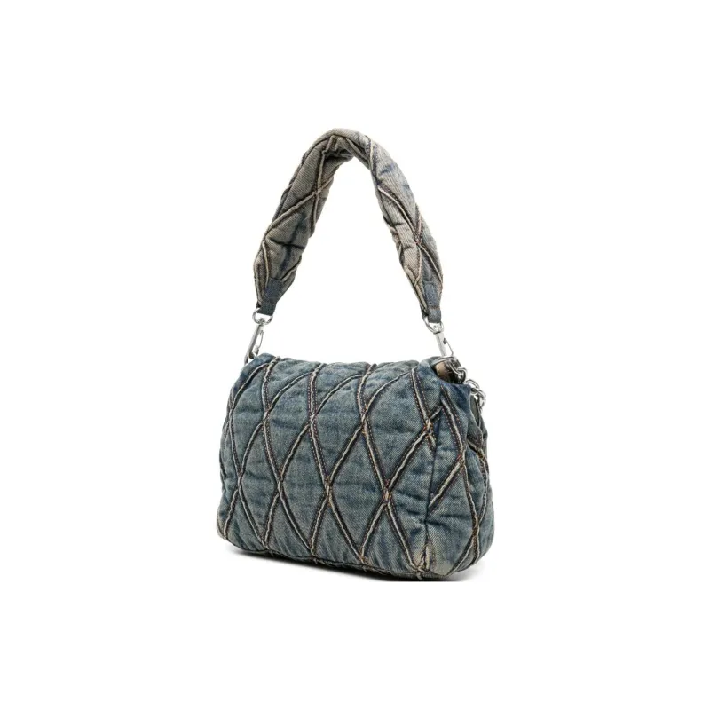 DIESEL Denim Handbag, Shoulder Bag Unisex Blue-1