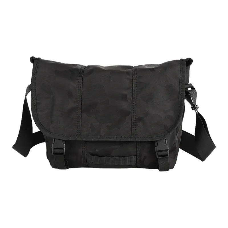 BJIAX Nylon Casual Crossbody Bag Shoulder Bag Regular Men's Black Camouflage-0