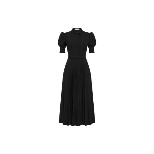 REBECCA VALLANCE Benoit Pleated Midi Dress