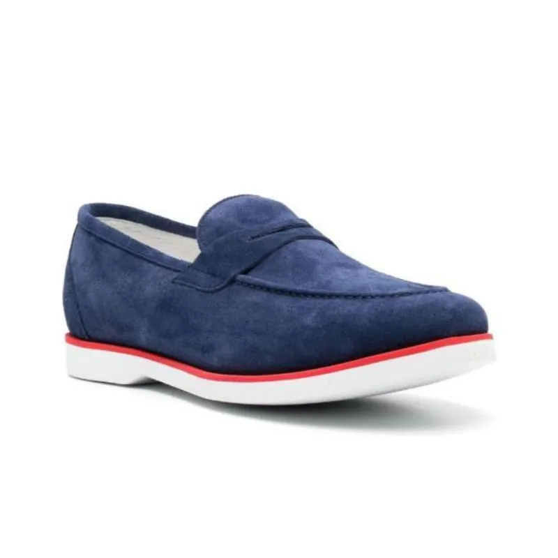 KITON Penny Slot Suede Loafers-2