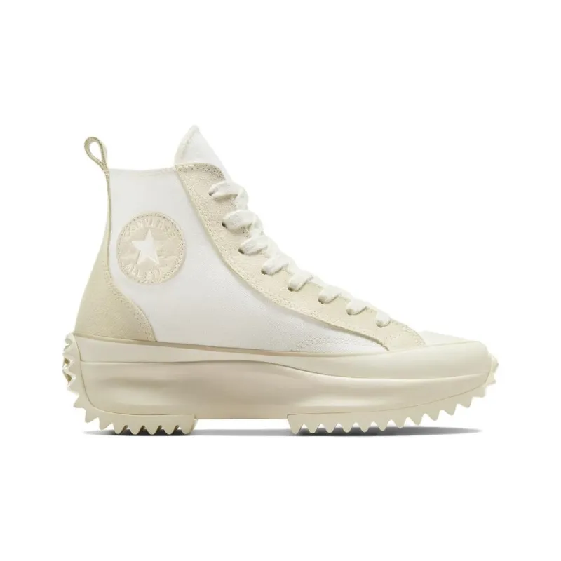 Converse Run Star Hike Wear-resistant And Lightweight High-Top Canvas Shoes Unisex Beige-1