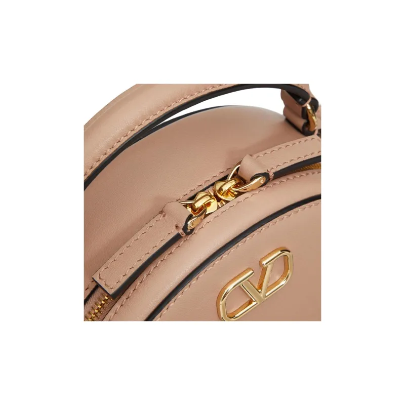 Valentino Vlogo Calfskin Handbag Shoulder Bag Crossbody Bag Mini Women's Cinnamon Pink-6