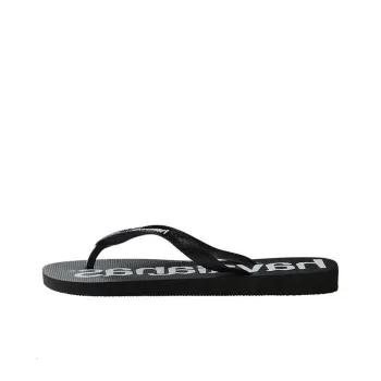 Havaianas Logomania Stylish Sandals Unisex Black White