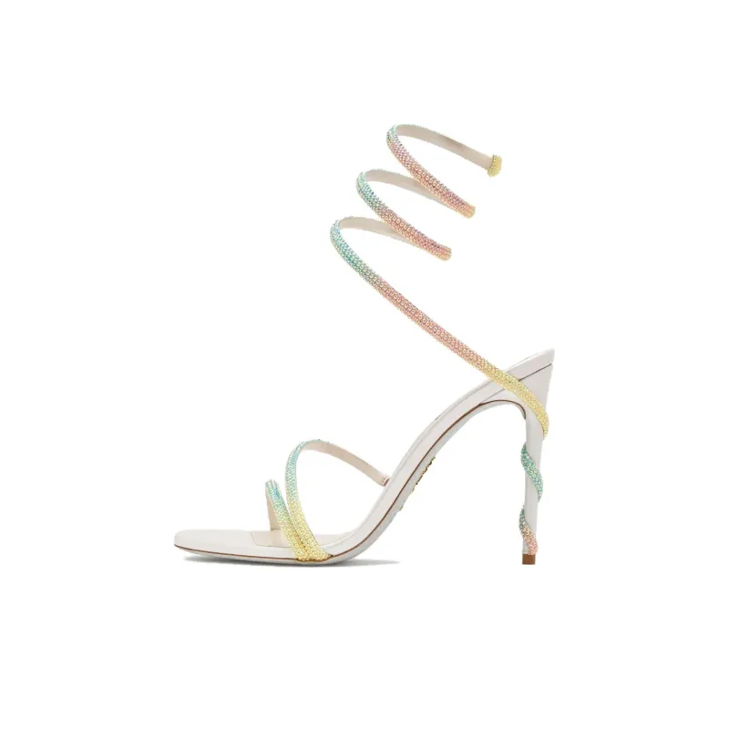 RENE CAOVILLA One Strap Sandals 10.5cm Women's White-0