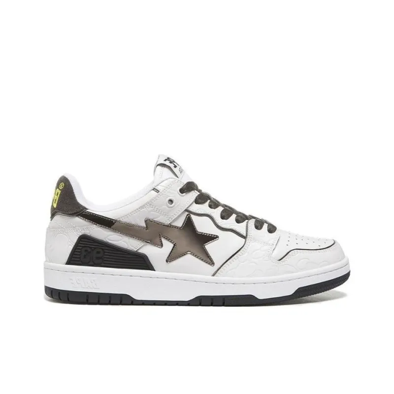 BAPE A BATHING APE Bape SK8 Sta White Silver-1