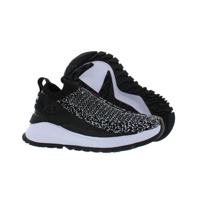 Champion Reflex Mingleknit Slip-Resistant Low-Top Running Shoes Unisex Black White-5
