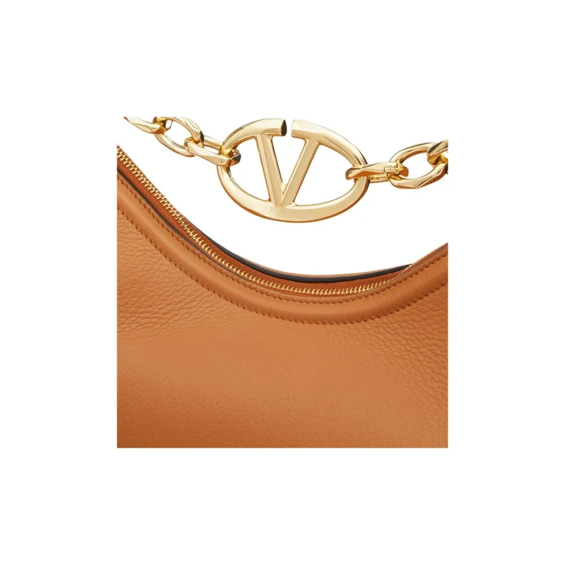Valentino VLogo Moon Zip Up Medium Shoulder Bag-5