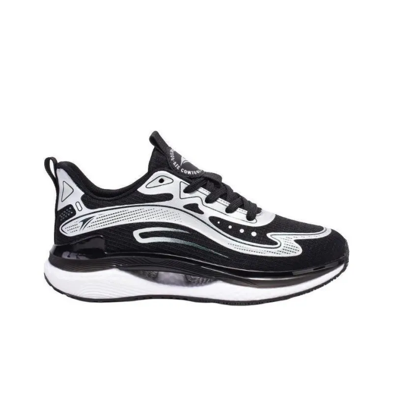 Kinglake Slip Resistant Low Top Casual Running Shoes Unisex Black-1