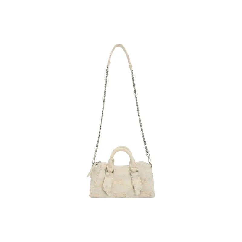 ZARA Cotton Shoulder Bag Crossbody Bag Handbag Small Size Women's Ecru-1