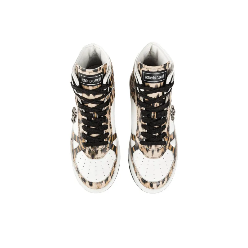 Roberto Cavalli Jaguar-print Hi-top Sneakers-3