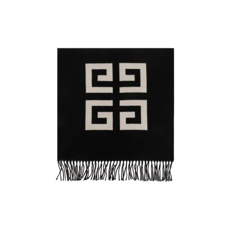 Givenchy 4G Motif Fringed Scarf-0