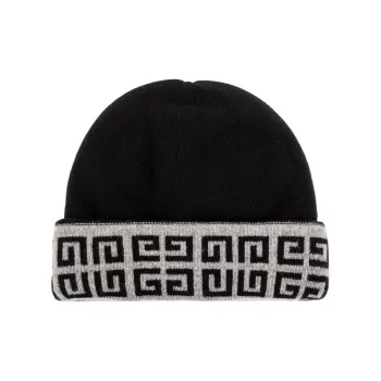 Givenchy 4G Logo-intarsia Two-tone Beanie