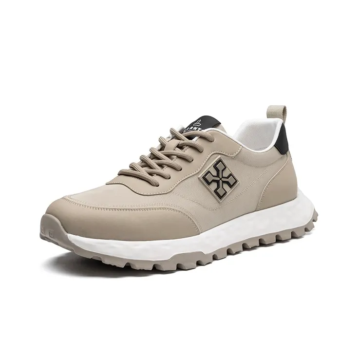 LAORENTOU Cushioned Wear-Resistant Breathable Balanced Lightweight Height Increasing Low-Top Casual Shoes Men's-6