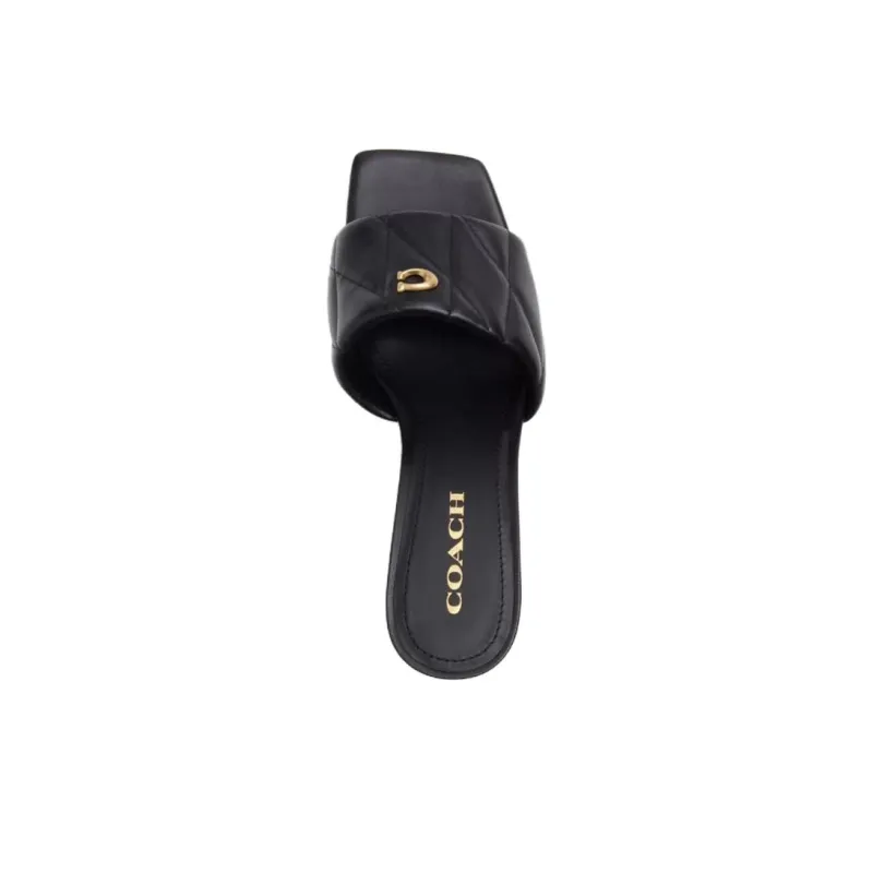 COACH Slip Resistant Slide Slippers Women's Black-4