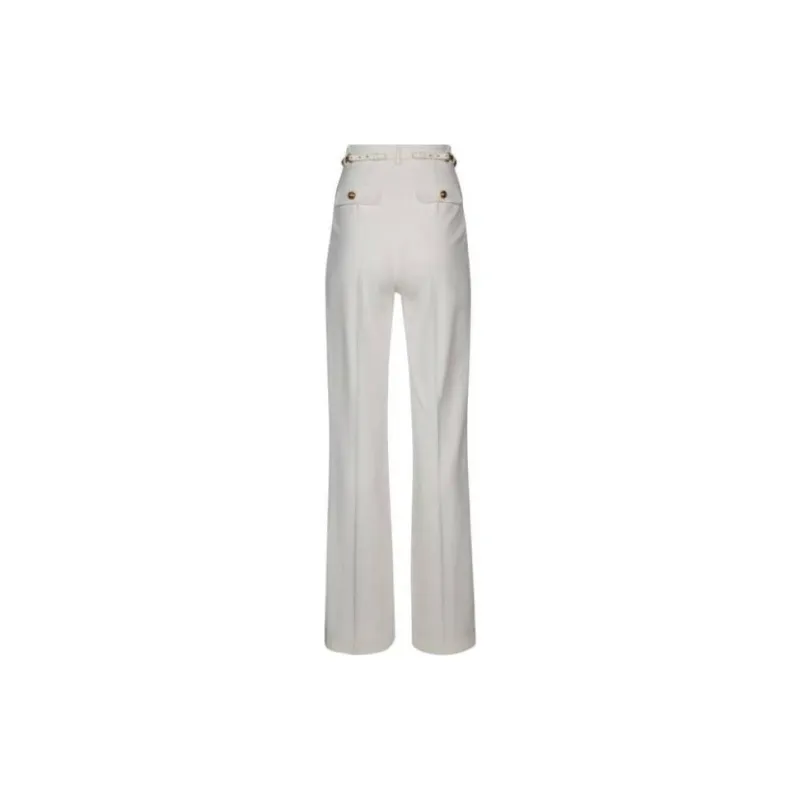 Elisabetta Franchi High Waisted Straight Leg Pants-1