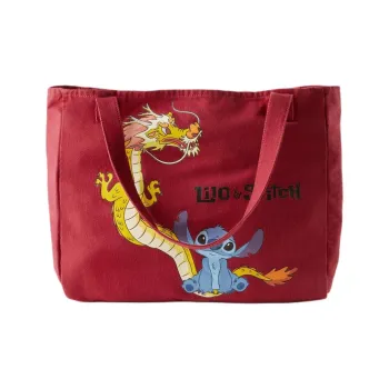 ZARA Cotton Tote Bag Shopping Bag Shoulder Bag Handbag Regular Unisex Red