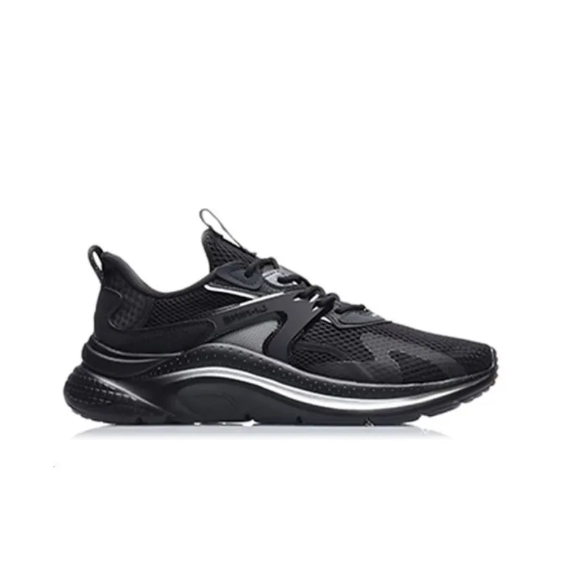 LiNing Liuyun Slip Resistant, Abrasion Resistant, Lightweight Low Top Running Shoes Men's Pure Black-1