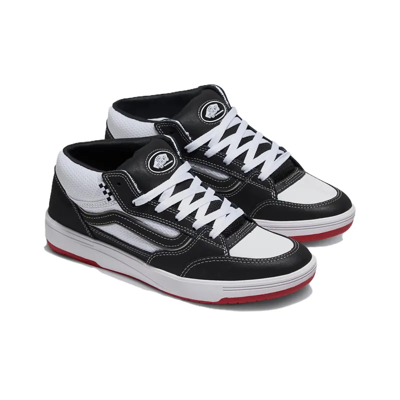 Zahba Skate Vans Mid 'Black White Red'-1