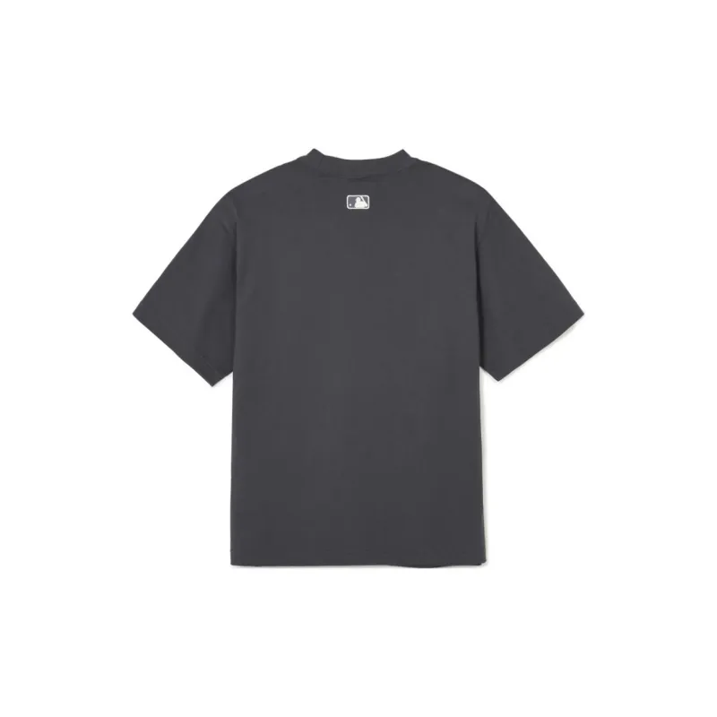 MLB SS24 Set in Sleeve T Shirt Unisex Charcoal Gray-1