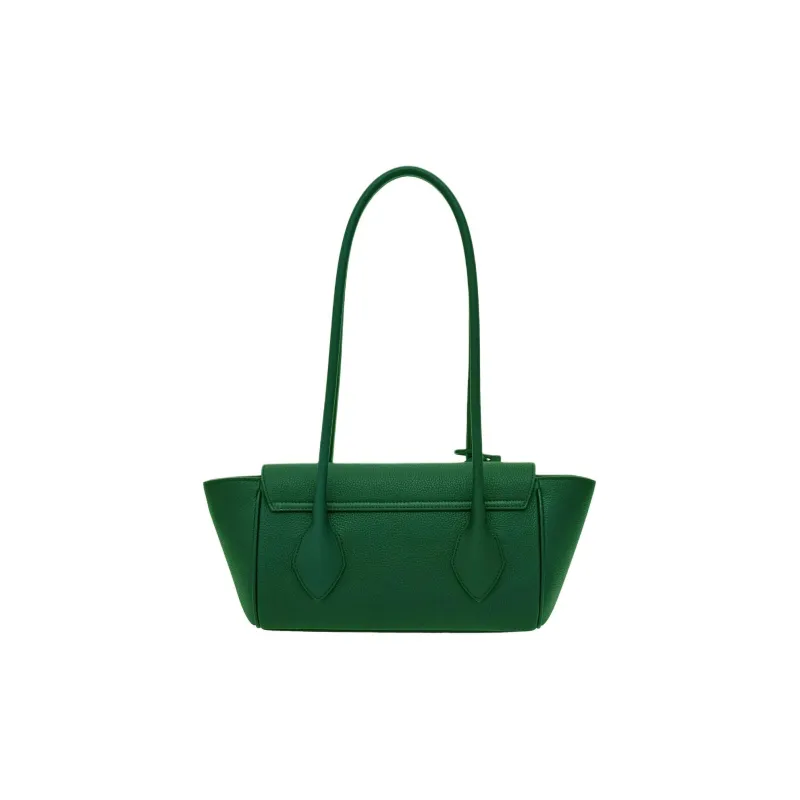 FERRAGAMO Stamped Calfskin Tote Bag Shopping Bag Bowling Bag Handbag Shoulder Bag Women's Forest Green-2