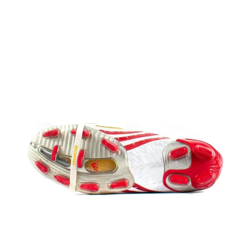 Adidas Predator Powerswerve Soccer Shoes Men Low-Top White/Gold/Red-2