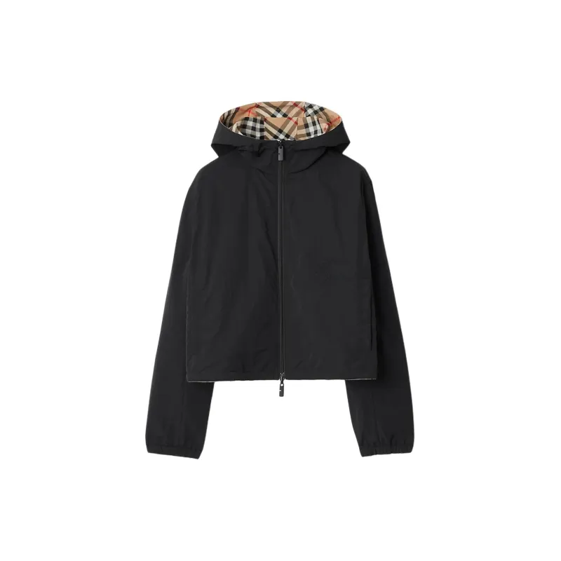 Burberry Cropped Reversible Check Jacket-1