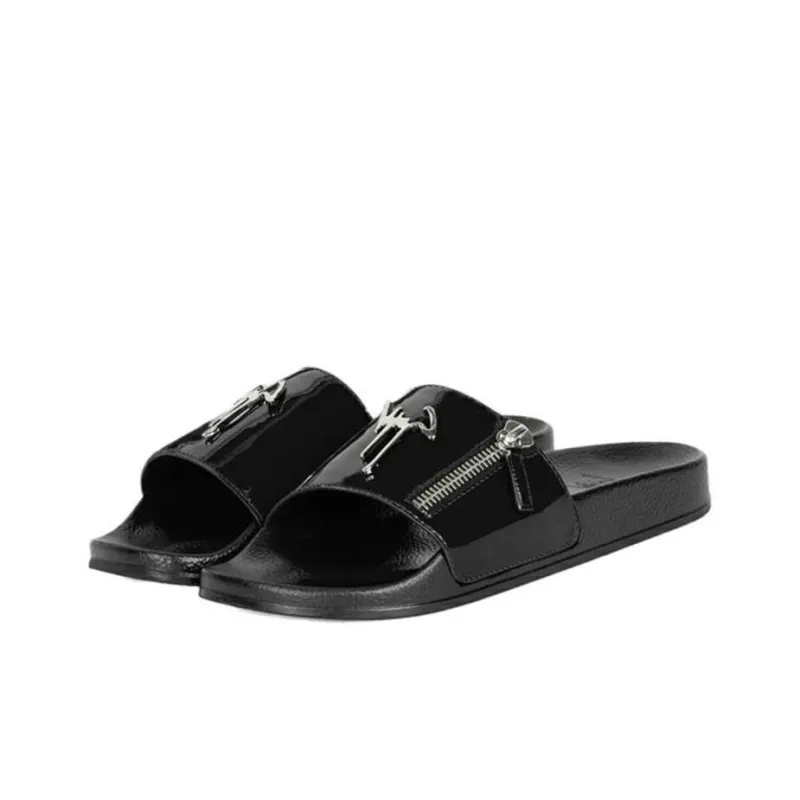 Giuseppe Zanotti/GZ Brett Slip-Resistant Slide Slippers Men's Black-2