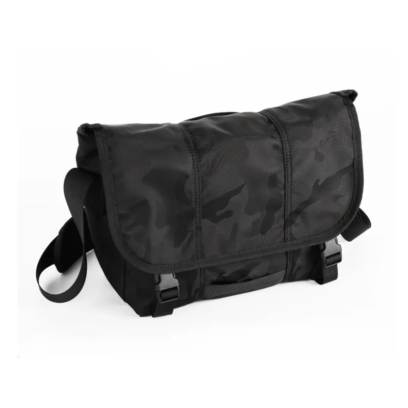 BJIAX Nylon Casual Crossbody Bag Shoulder Bag Regular Men's Black Camouflage-1