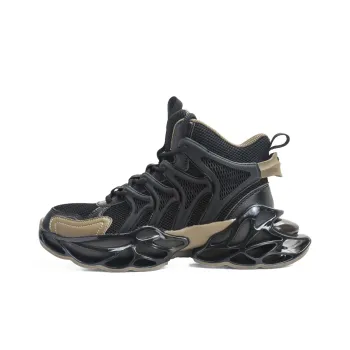 DAFK Cushioned Slip-Resistant Abrasion-Resistant Breathable High-Top Chunky Sneakers Men's