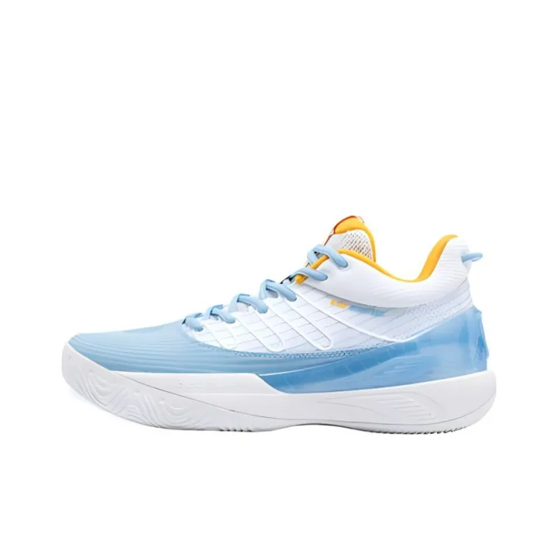 361° AG Sparkling 2.0 Denver Cushioned Slip Resistant Low Top Basketball Shoes Men's White Blue-0