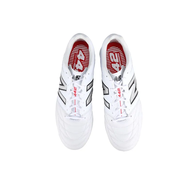 New Balance 442 V2 Pro TF Rubber Broken Studs Cushioning Wear Resistant Soccer Shoes Men's White-3