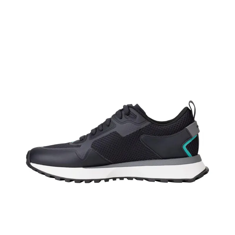 BOSS Mesh-embellished Low-top Sneakers-0