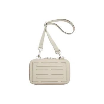 ZARA Plastic Small Square Bag Shoulder Bag Crossbody Bag Men's Pearl Gray