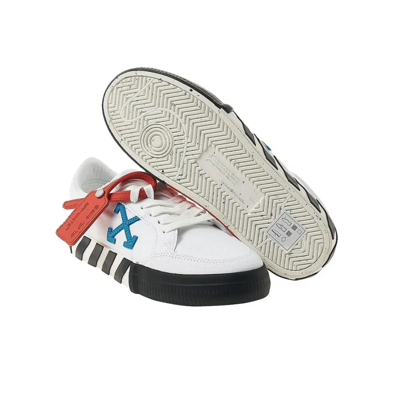 OFF WHITE Vulcanized Low White Teal Canvas-4