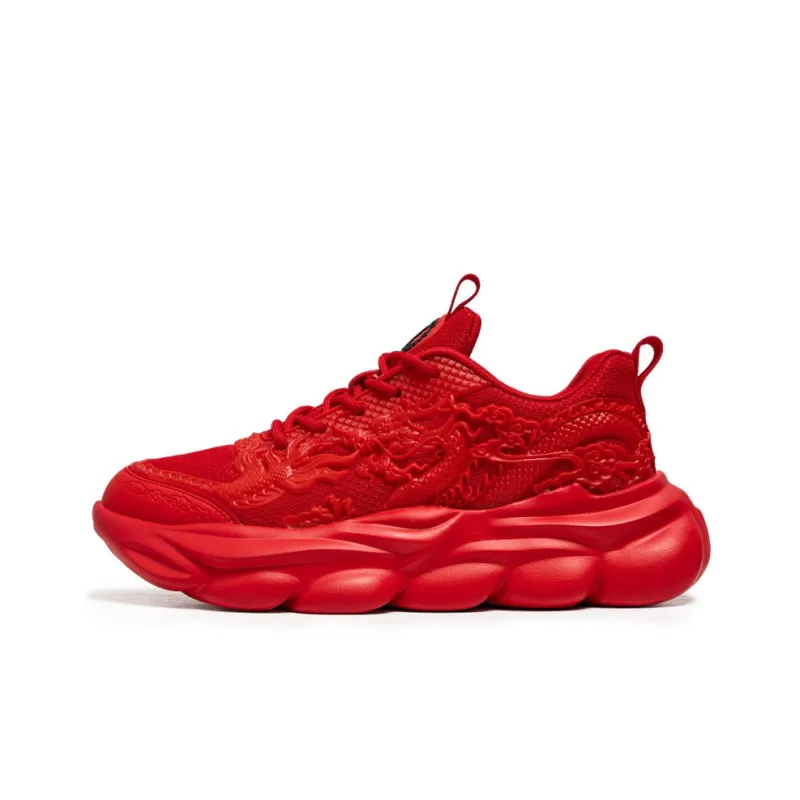 TFKY Year Of The Dragon Comfortable Versatile Platform Height Increasing Cushioning Low Top Chunky Sneakers Men's-56